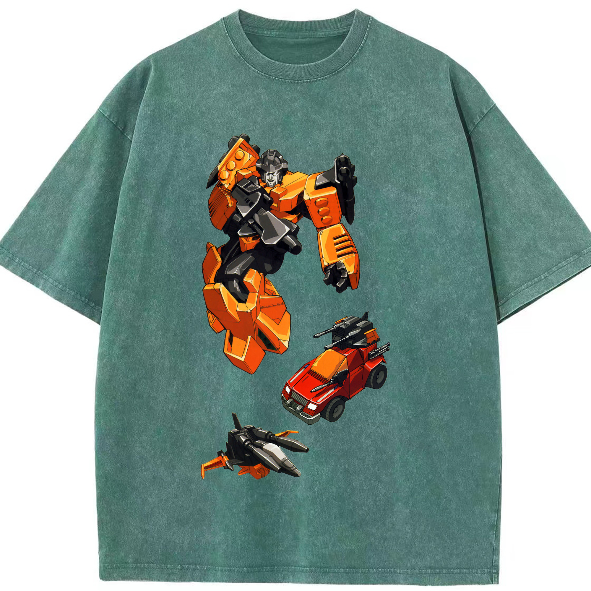 （画像用）  綿100% ヴィンテージ風 半袖Tシャツ（フロントプリント）